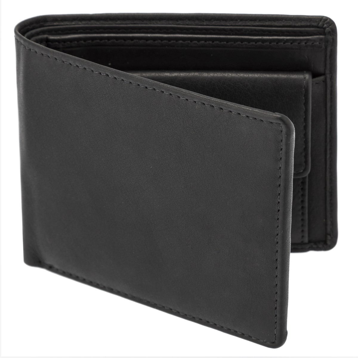 Men’s Secure Bifold Nappa Leather Bifold SD 013 (Black)