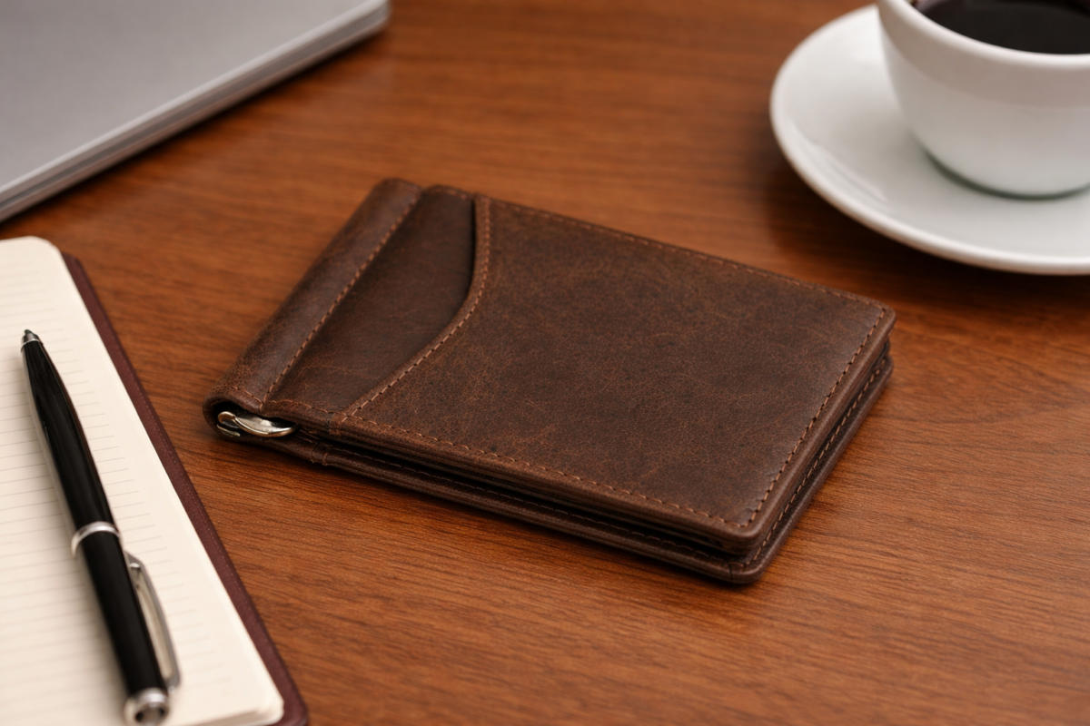 Money Clip Leather Holder Wallet SD 002
