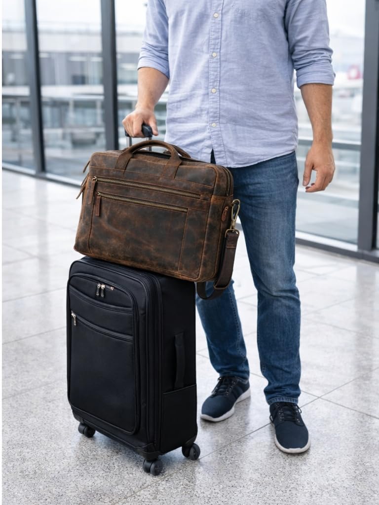 Buffalo Leather Pilot Bag AZ 052  16.25”*11.75”*3” Inches (L*H*B)