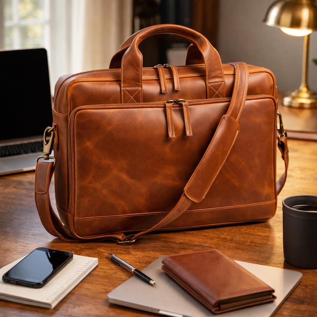 Buffalo Leather Pilot Bag AZ 058  16.25”*11.75”*3” Inches (L*H*B)