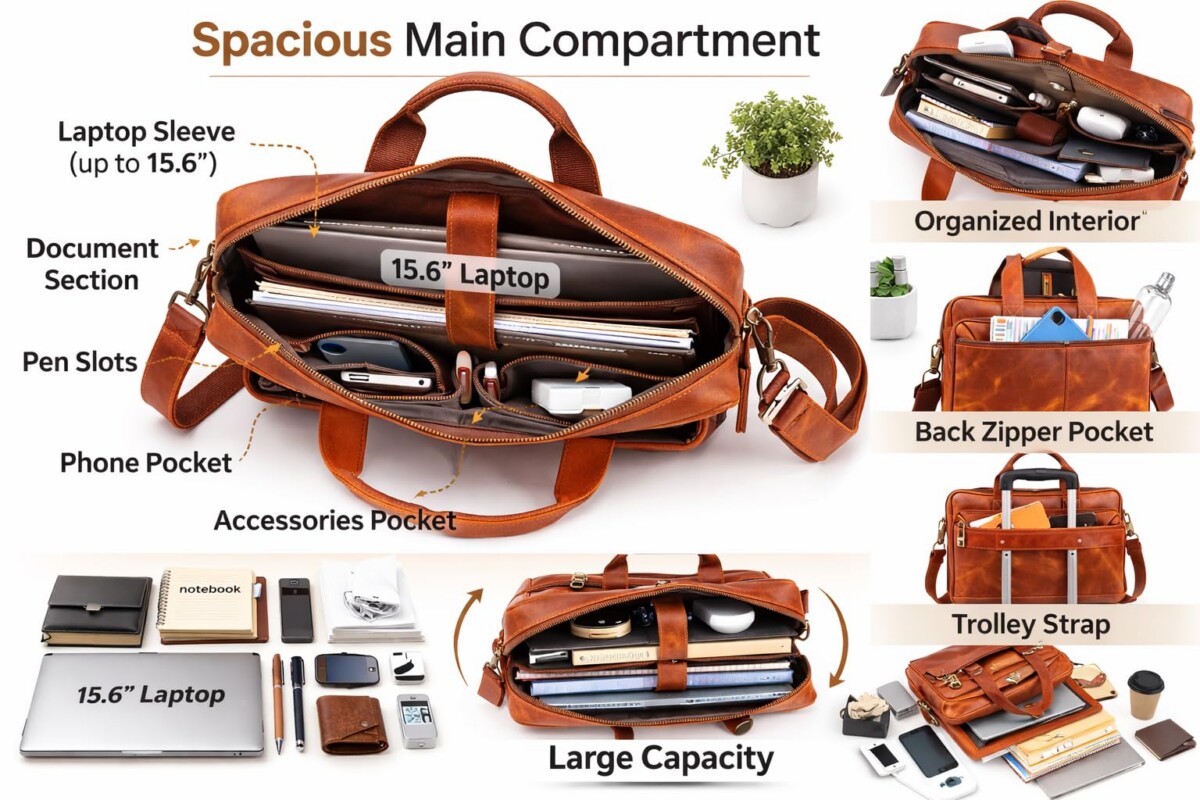 Buffalo Leather Pilot Bag AZ 058  16.25”*11.75”*3” Inches (L*H*B)