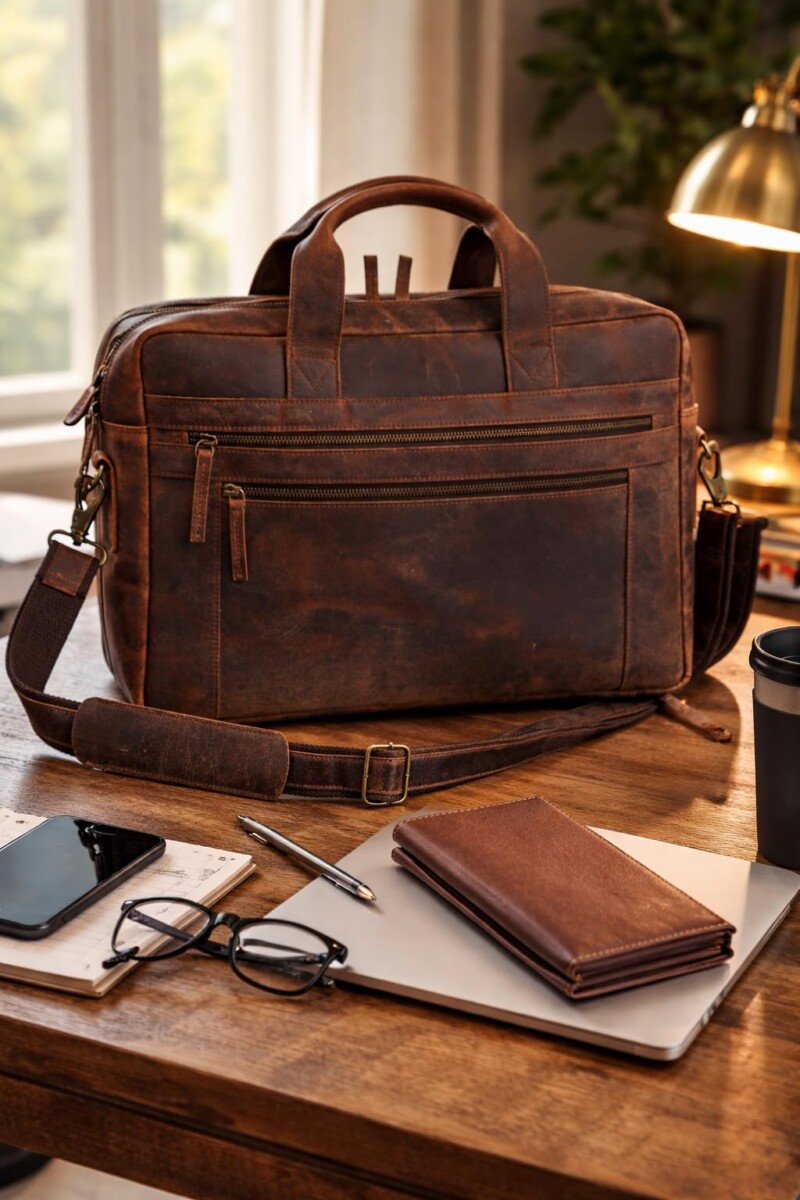 Buffalo Leather Pilot Bag AZ 052  16.25”*11.75”*3” Inches (L*H*B)