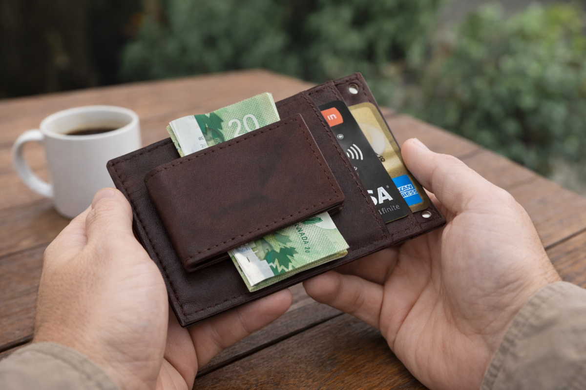 Genuine Leather Slim Detachable Money Clip SD 001