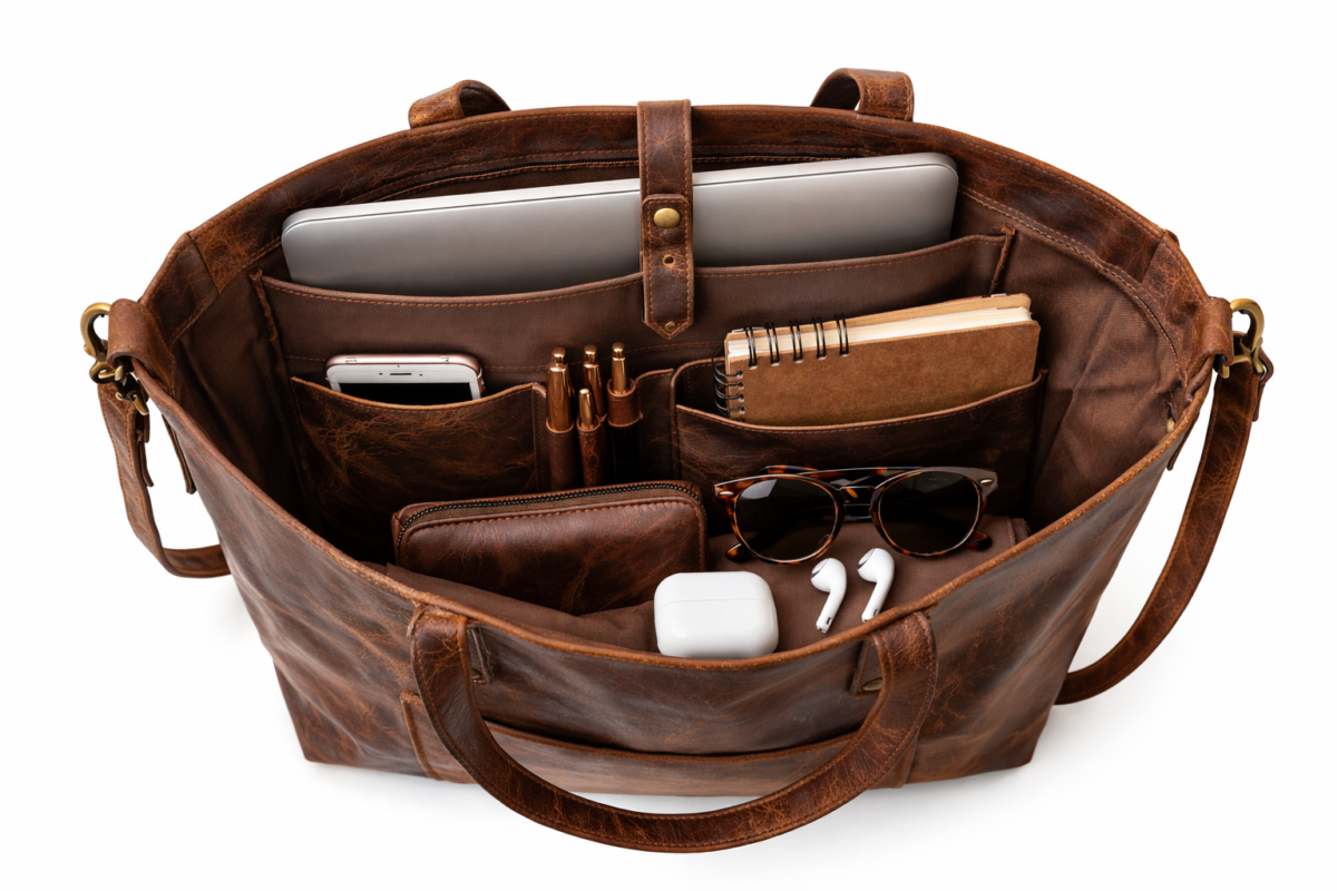 Mordernist Leather Classic Tote Purse SD 066 (Retro) 18''*12''*7.5'' Inch