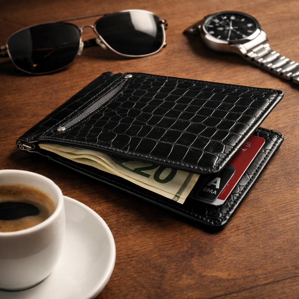 Money Clip Leather Holder Wallet SD 002