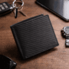 Mens Full Grain Carbon Fiber Bifold SD 060 (4.25 inches x 3.5 inches ) Mens Full Grain Carbon Fiber Bifold SD 060 (4.25 inches x 3.5 inches )
