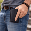 Mens Full Grain Carbon Fiber Bifold SD 060 (4.25 inches x 3.5 inches ) Mens Full Grain Carbon Fiber Bifold SD 060 (4.25 inches x 3.5 inches )