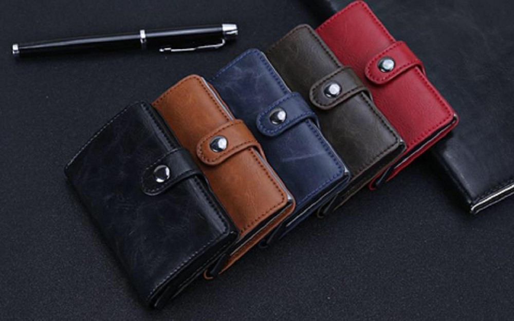 Pop up RFID Card Holder Aluminum SD 024 (Cognac)