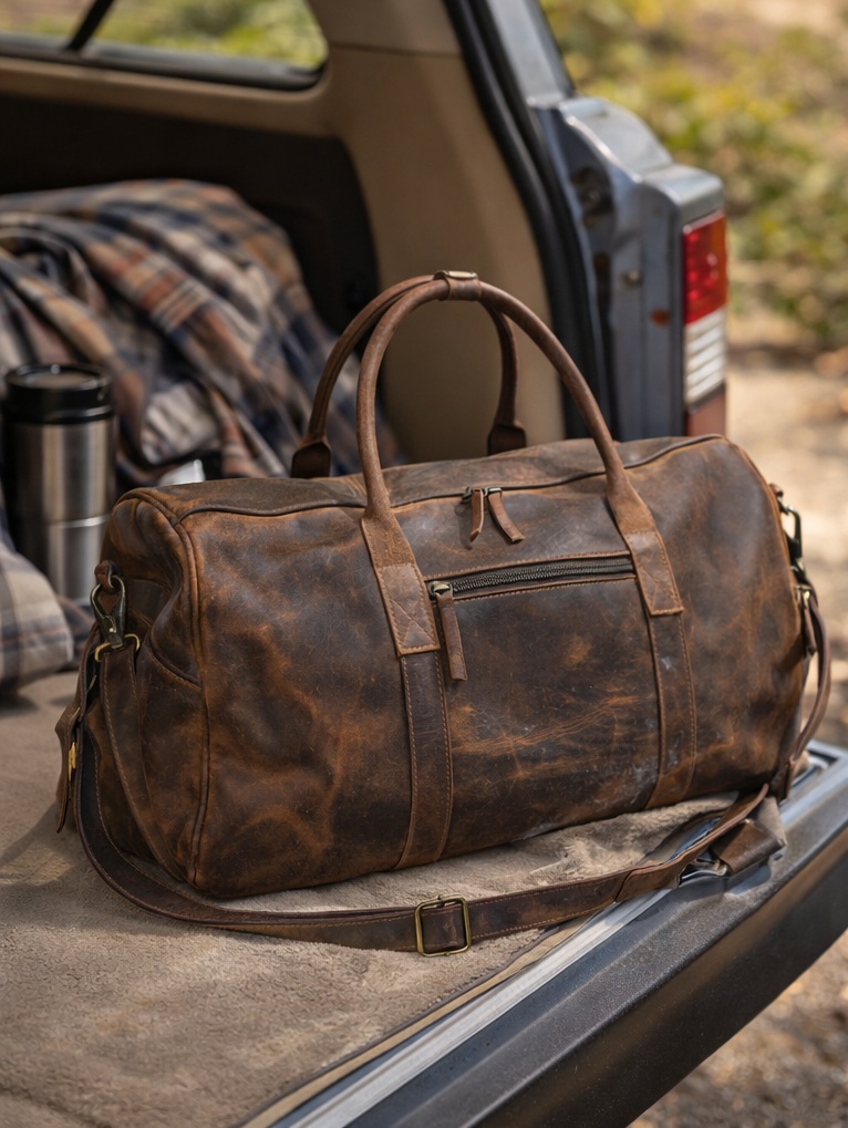 Saddle Weekender Bag (Vintage) 20”*10.5”*10.5” inches (L*W*H)