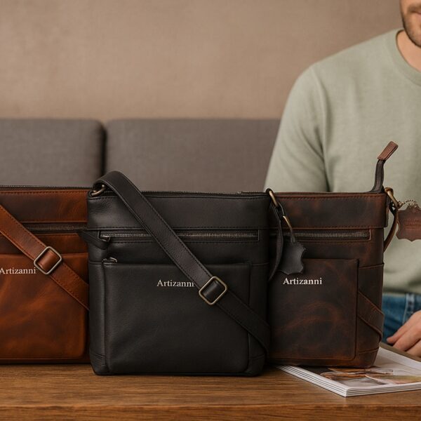 Premium Leather Satchel Bag AZ 060