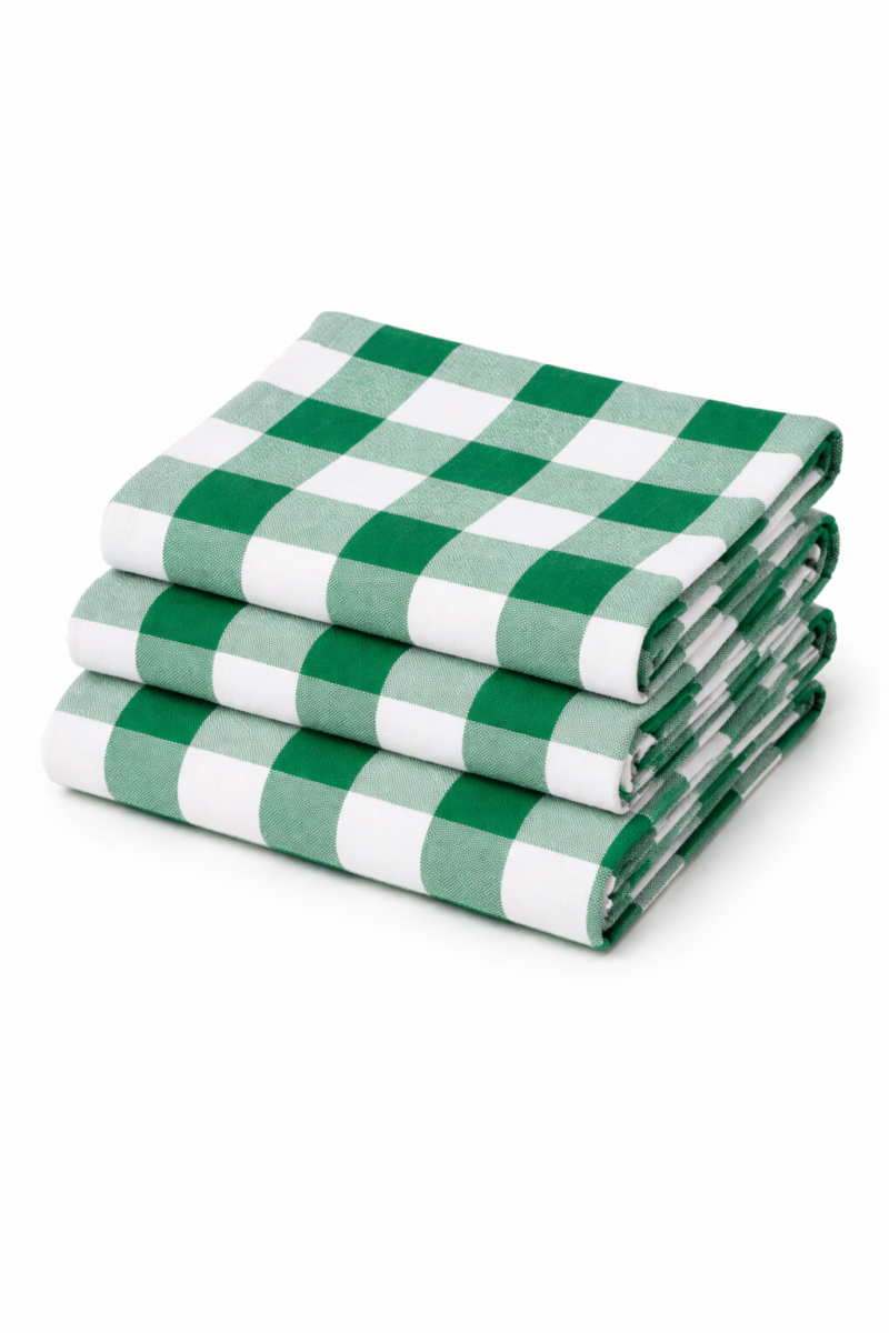 Set of 4 Plaid Buffalo check Dish Towels Hanging Tea Towel