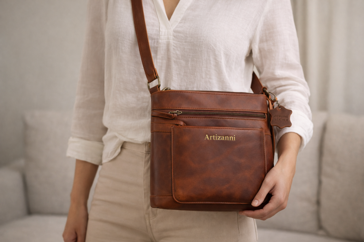 Premium Leather Satchel Bag AZ 060