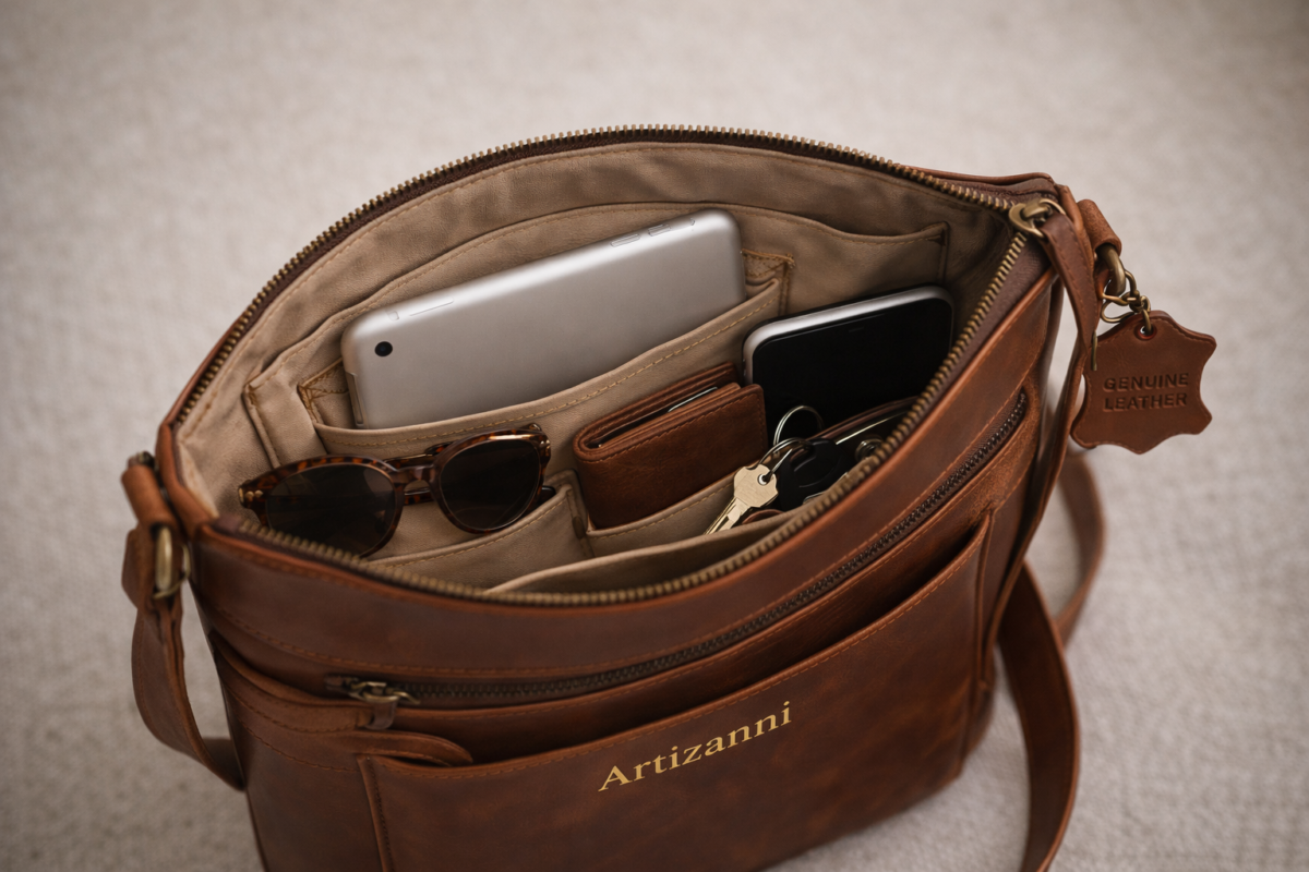 Premium Leather Satchel Bag AZ 060