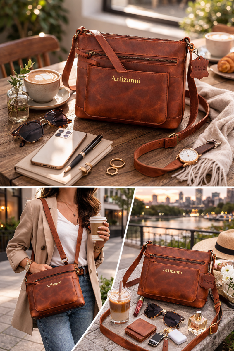 Premium Leather Satchel Bag AZ 060