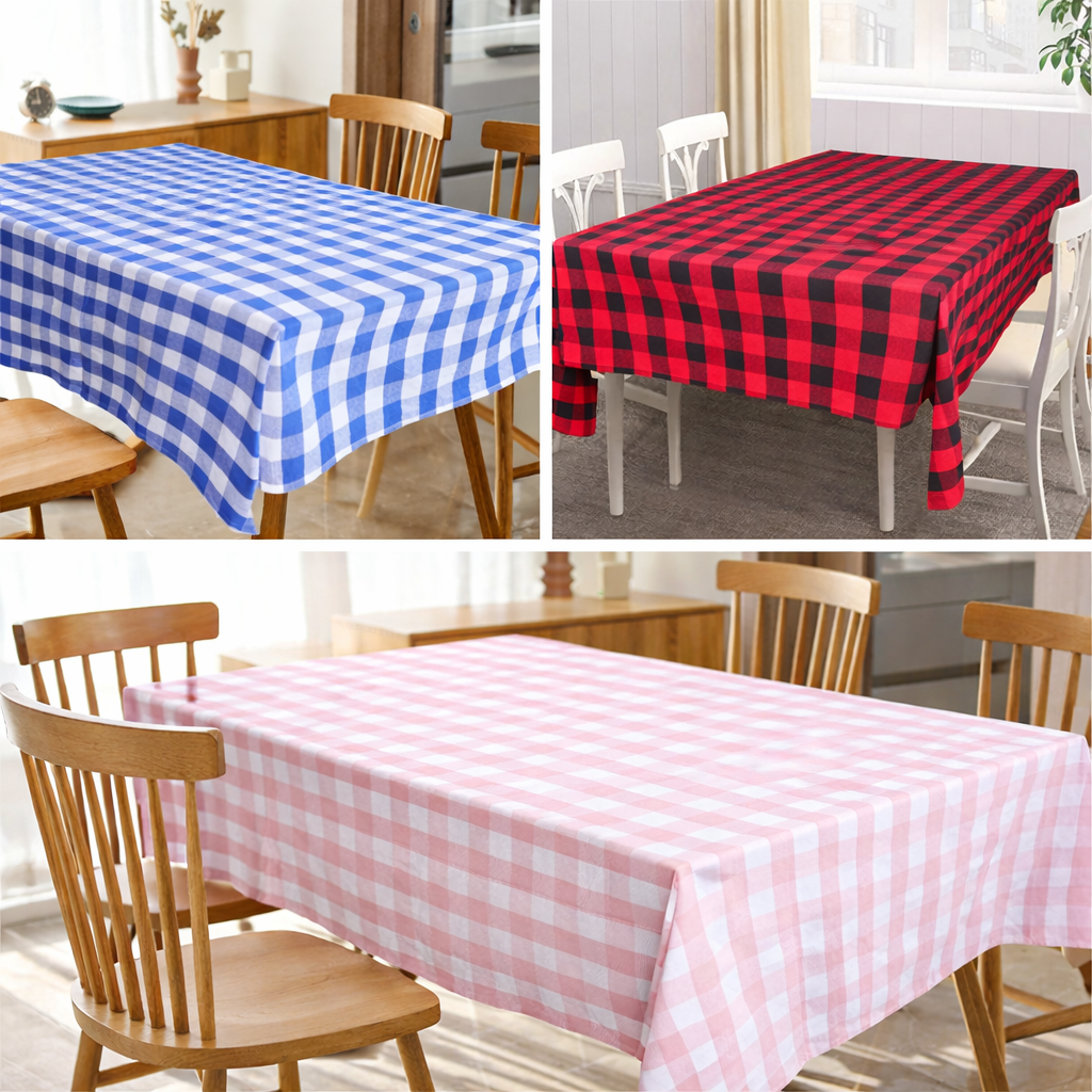 100% Cotton Table cloth Standard Tablecloths 60 * 84 inch Blue/White