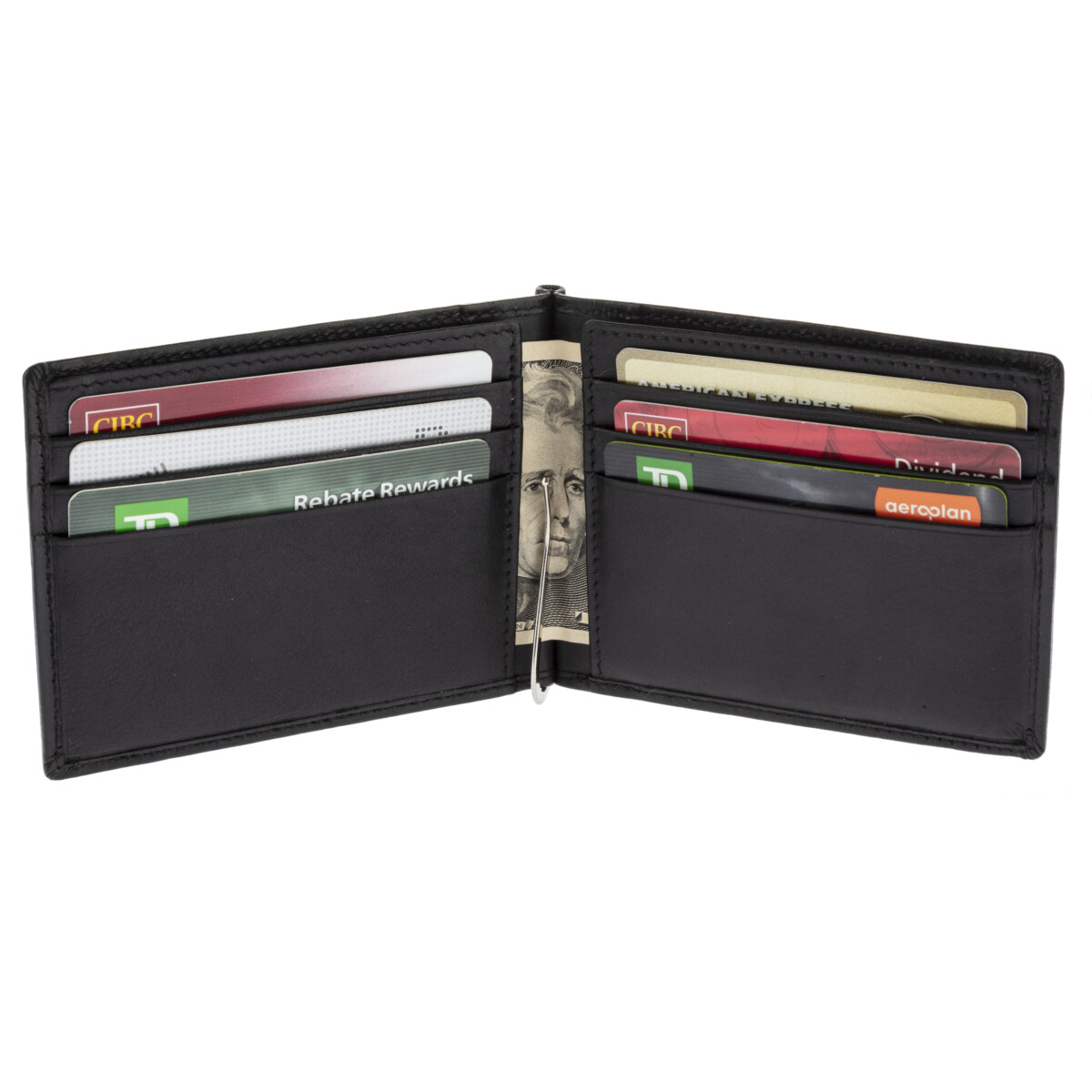 Leather Money Clip Wallet Natural SD 006