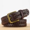 Braided Leather Belt for Men Casual Jeans, Golf, Men’s Woven Alloy Buckle Gifts for Men Braided Leather Belt for Men Casual Jeans, Golf, Men’s Woven Alloy Buckle Gifts for Men