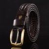 Braided Leather Belt for Men Casual Jeans, Golf, Men’s Woven Alloy Buckle Gifts for Men Braided Leather Belt for Men Casual Jeans, Golf, Men’s Woven Alloy Buckle Gifts for Men