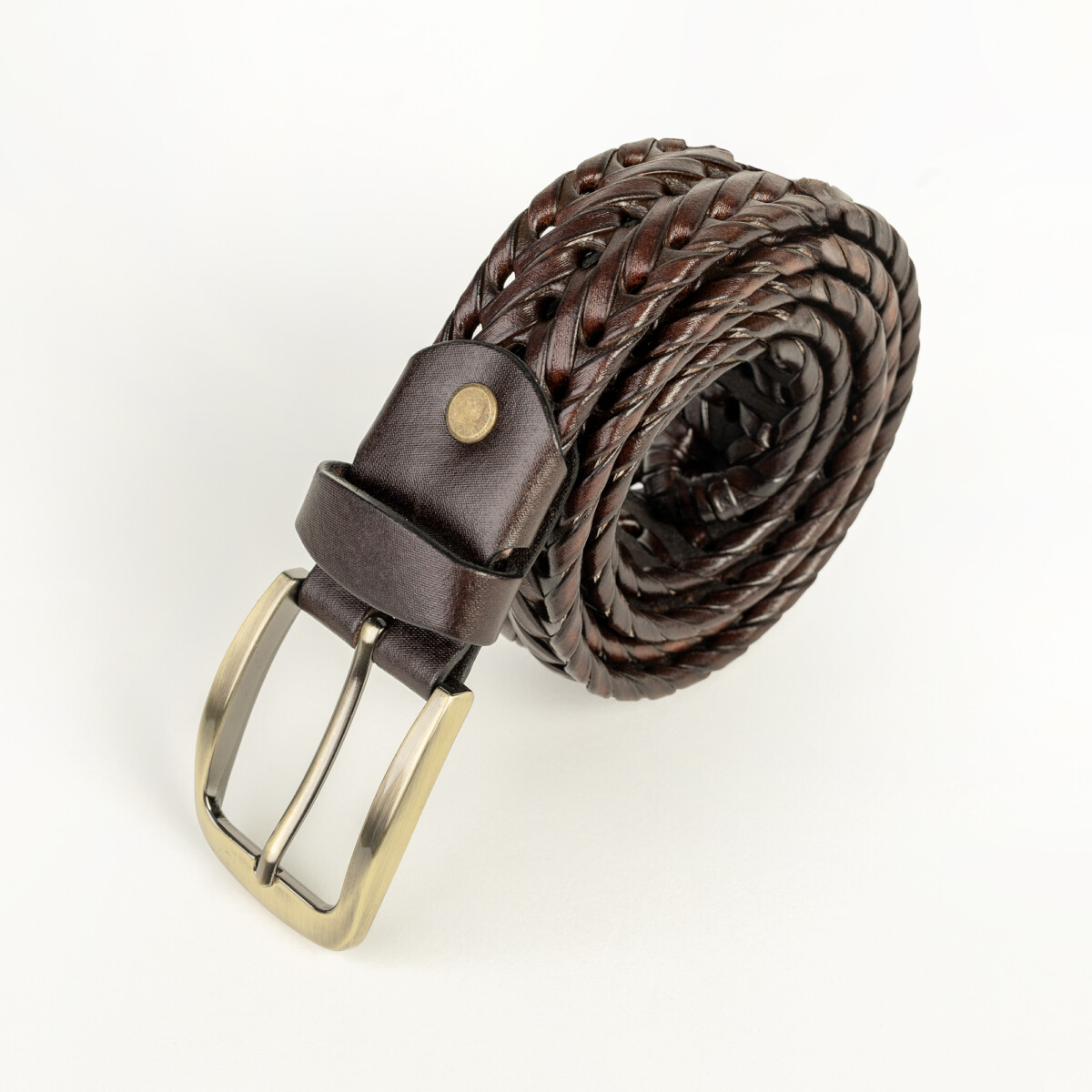 Braided Leather Belt for Men Casual Jeans, Golf, Men’s Woven Alloy Buckle Gifts for Men