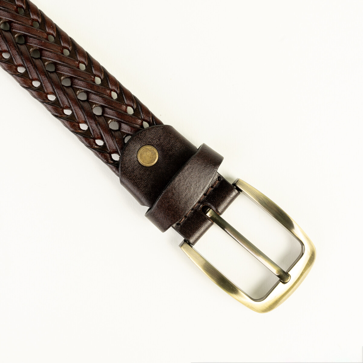 Braided Leather Belt for Men Casual Jeans, Golf, Men’s Woven Alloy Buckle Gifts for Men