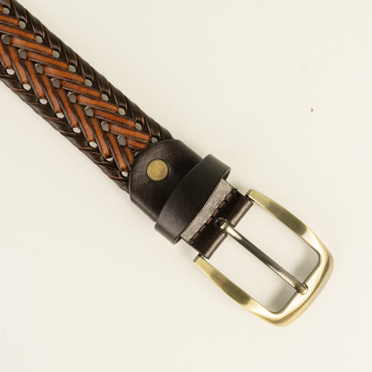 Braided Leather Belt for Men Casual Jeans, Golf, Men’s Woven Alloy Buckle Gifts for Men
