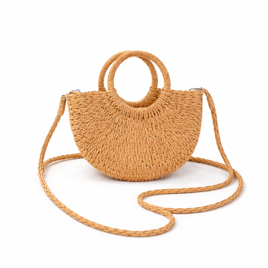 Artizanni Rattan Straw Handbag Hobo Bags