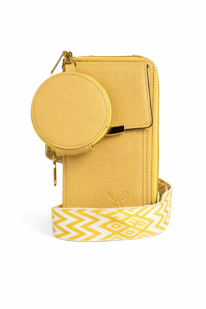 Vegan Crossbody Bag with Adjustable Guitar Strap SD 074 (7.0*3.5*1.3” Inches)