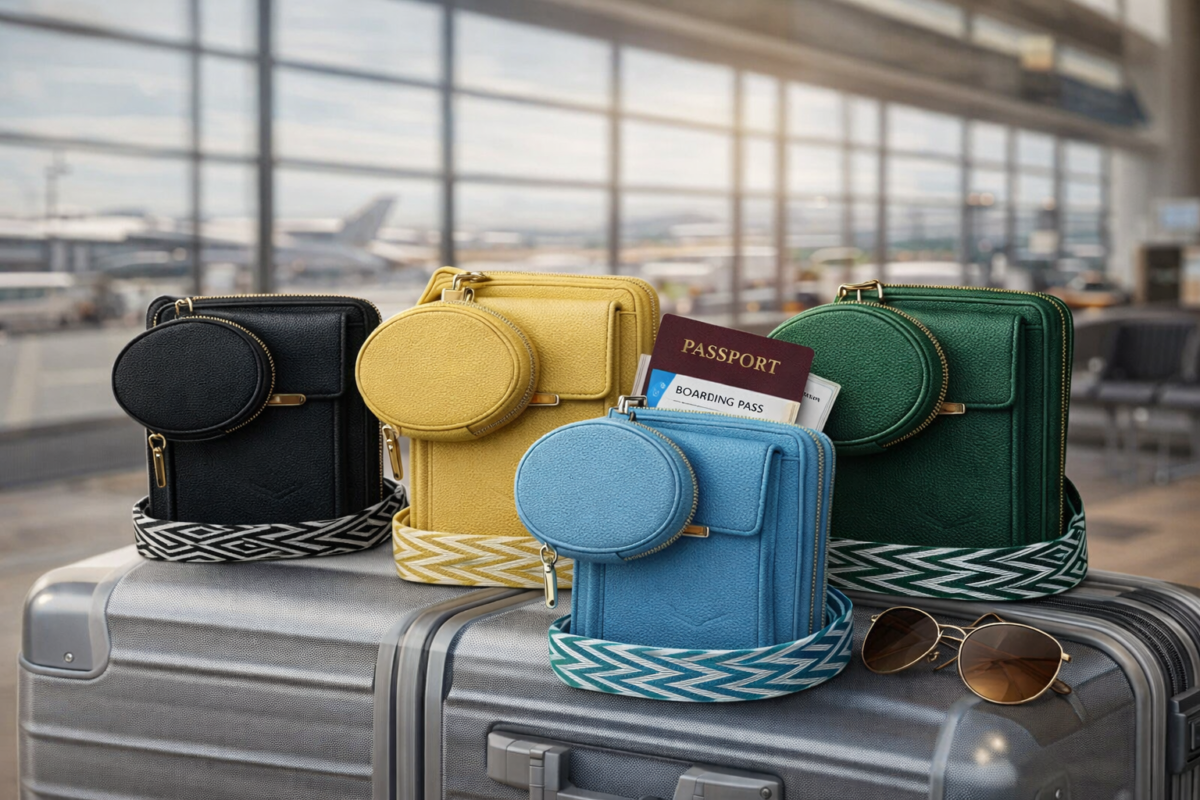 Vegan Crossbody Bag with Adjustable Guitar Strap SD 074 (7.0*3.5*1.3” Inches)