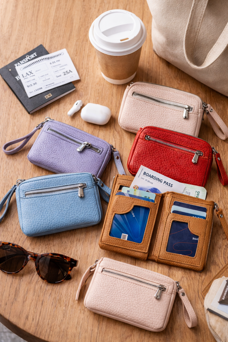 Womens RFID Small Compact Bifold Luxury Mini Purse Wallet