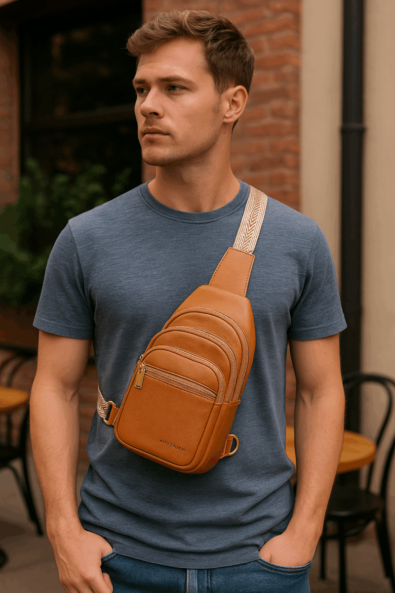 Artizanni Leather Sling Bag for Women Crossbody Bag Fanny Pack Shoulder Strap