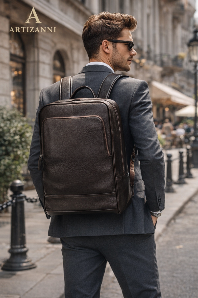 Voyager Leather Backpack  Vintage 16.5 inch Laptop 16.9”*5.90”*12.20” Inches (L*W*H)