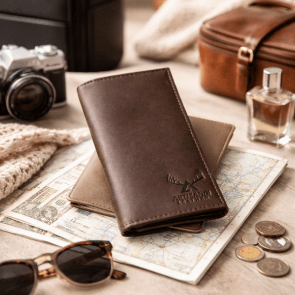 Artizanni Long Leather Wallet- Bifold Mens Suite Leather Wallet