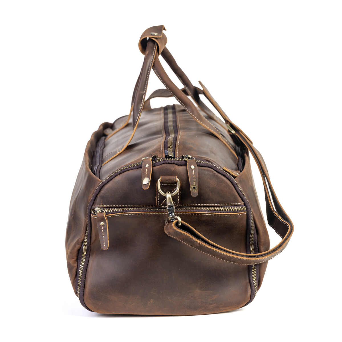 Leather Waterproof Mens Garment Bag , Mens Suit Flight Duffle Bag, Christmas Gifts for Men MK 083 (Vintage) 21.5*11.5*9.5Inches