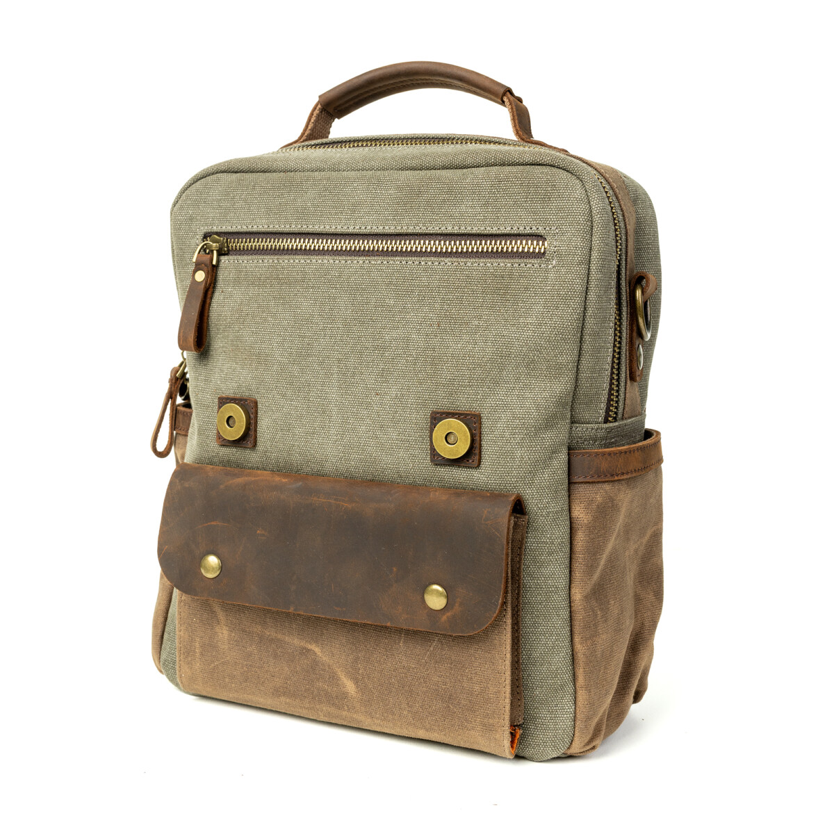 Artizanni Backpack for Men Women, Canvas Waxed Shoulder Bag Carry On Travel