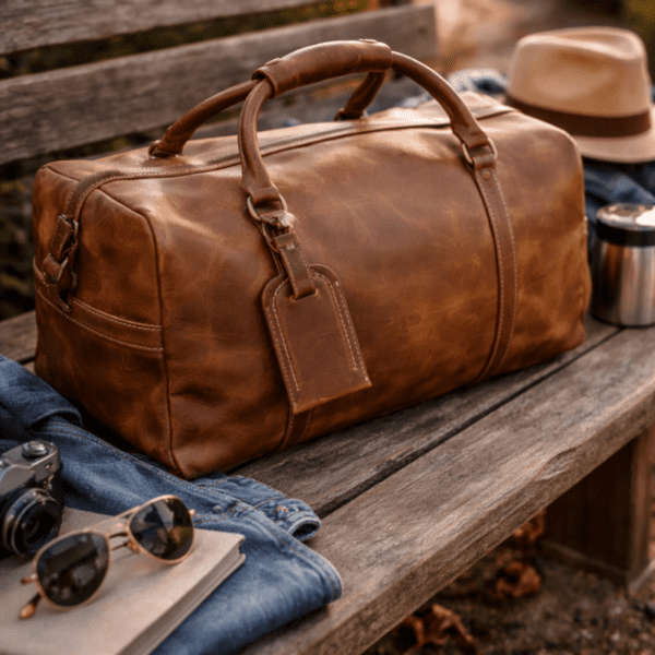 Artizanni Genuine Leather Handmade Duffel Bag 083 (Vintage Tan) 23.2”* 23.62”* 11.81 Inch (L*W*H) Artizanni Genuine Leather Handmade Duffel Bag 083 (Vintage Tan) 23.2”* 23.62”* 11.81 Inch (L*W*H)