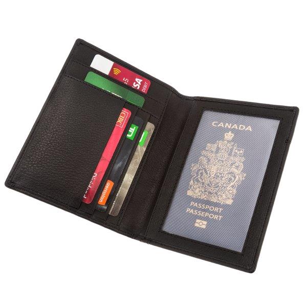 FID Secure Passport Bifold Holder Case SD 017 (Black)