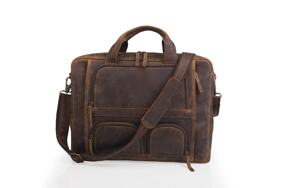 Commuter Leather Messenger bag with Dual Compartment AZ 053